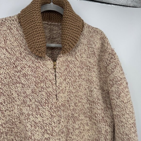 Vintage 1970s Cowichan Zip-up Sweater Jacket Casual Sporty Knit Cardigan Retro A - Picture 7 of 12